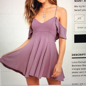 Never worn Dark mauve Lulu’s skater dress